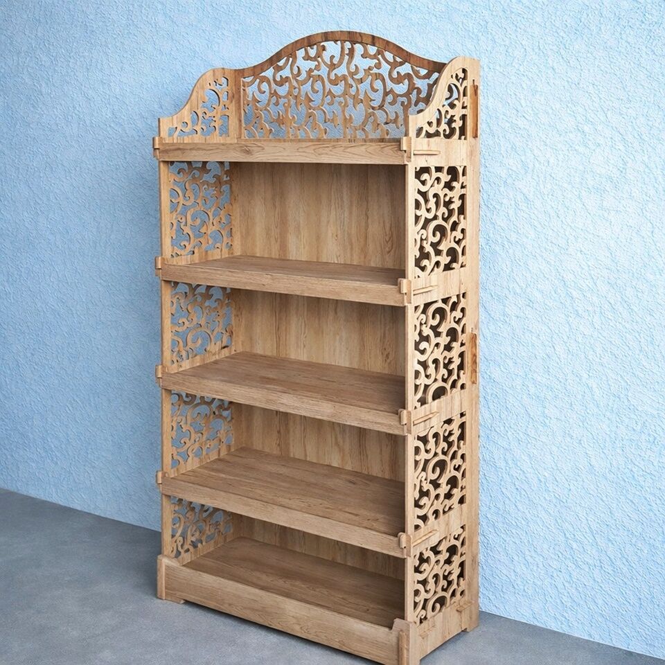 DEKORATİF AHŞAP RAF KİLER DOLAP TDMDolap-44402