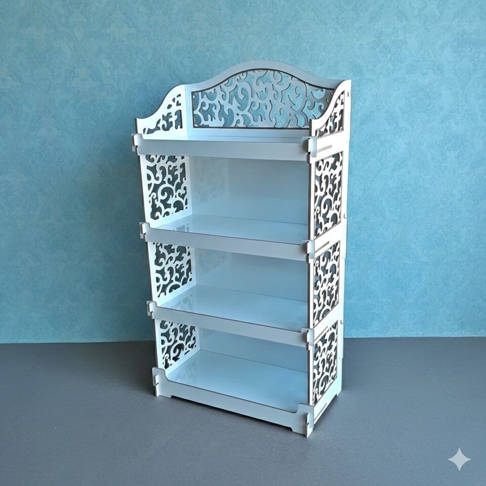 DEKORATİF AHŞAP RAF KİLER DOLAP TDMDolap-44403