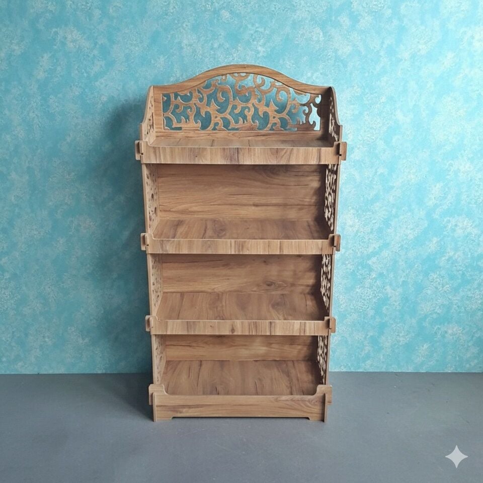 DEKORATİF AHŞAP RAF KİLER DOLAP TDMDolap-44403