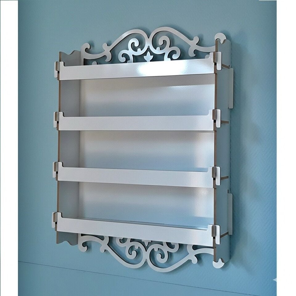 DEKORATİF AHŞAP RAF KİLER DOLAP TDMDolap-44404