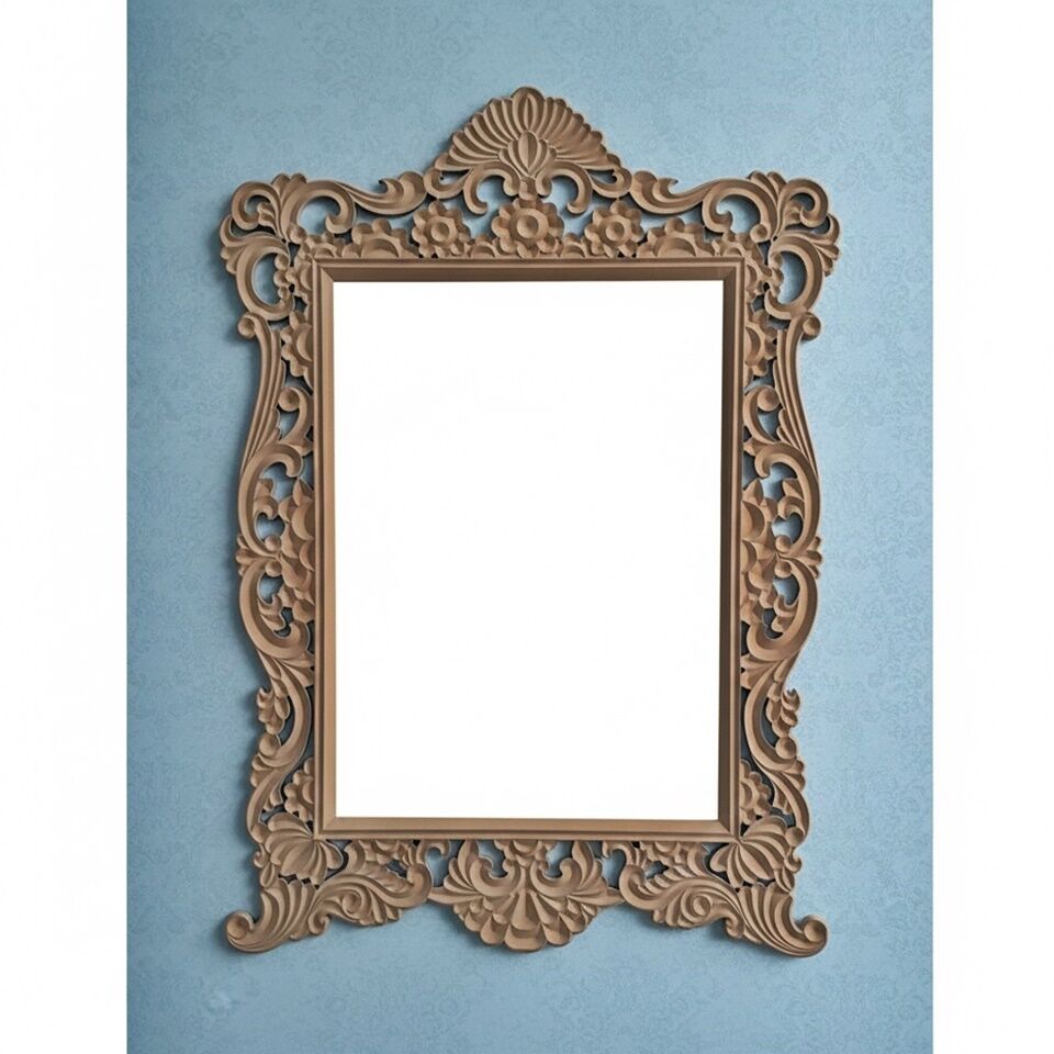 Ahşap Ayna Çerçevesi-13.CNC İşlemeli Ahşap Çerçeveler TDMAyna-00013