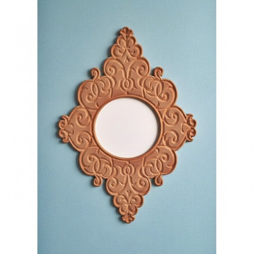 Ahşap Ayna Çerçevesi-09. CNC İşlemeli Ahşap Çerçeveler TDMAyna-00009