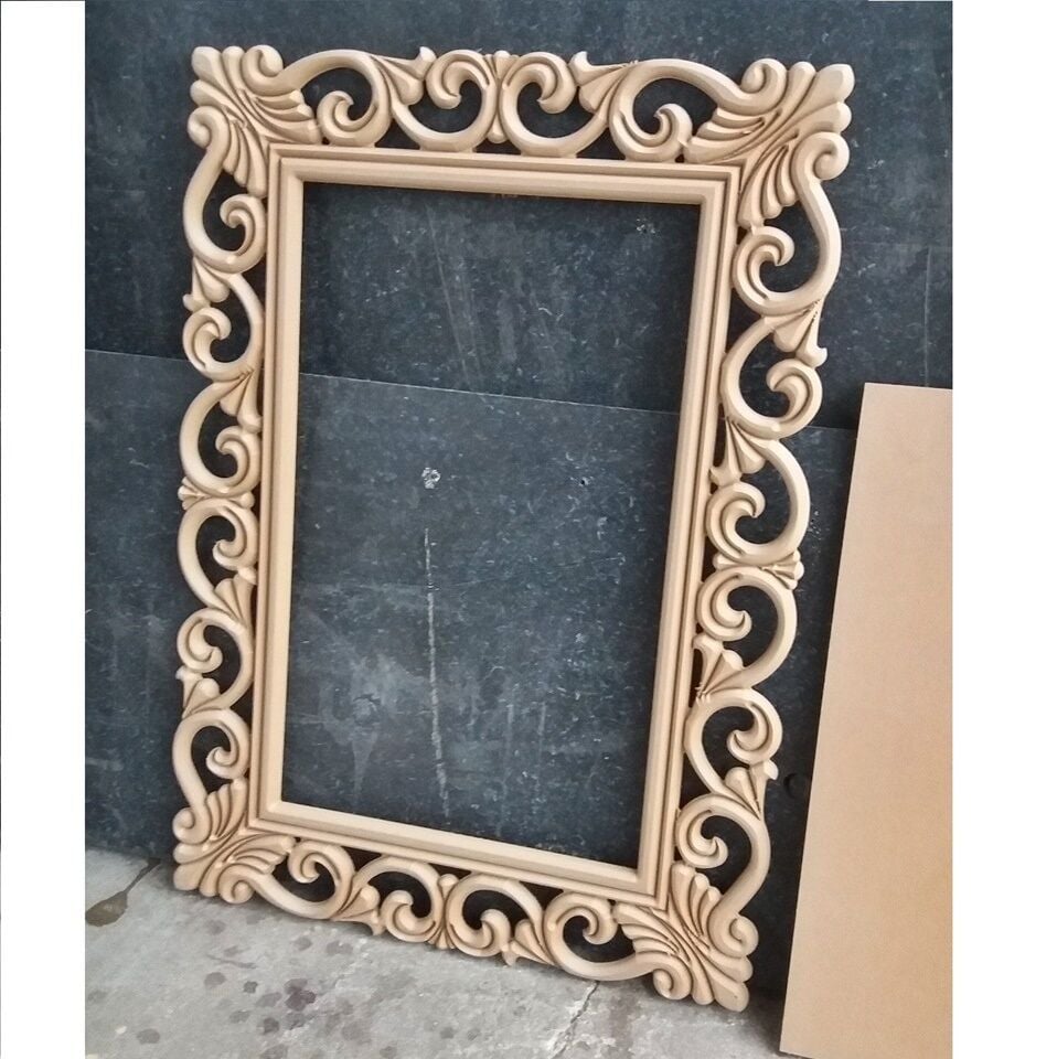 Ahşap Ayna Çerçevesi-08. CNC İşlemeli Ahşap Çerçeveler TDMAyna-00008