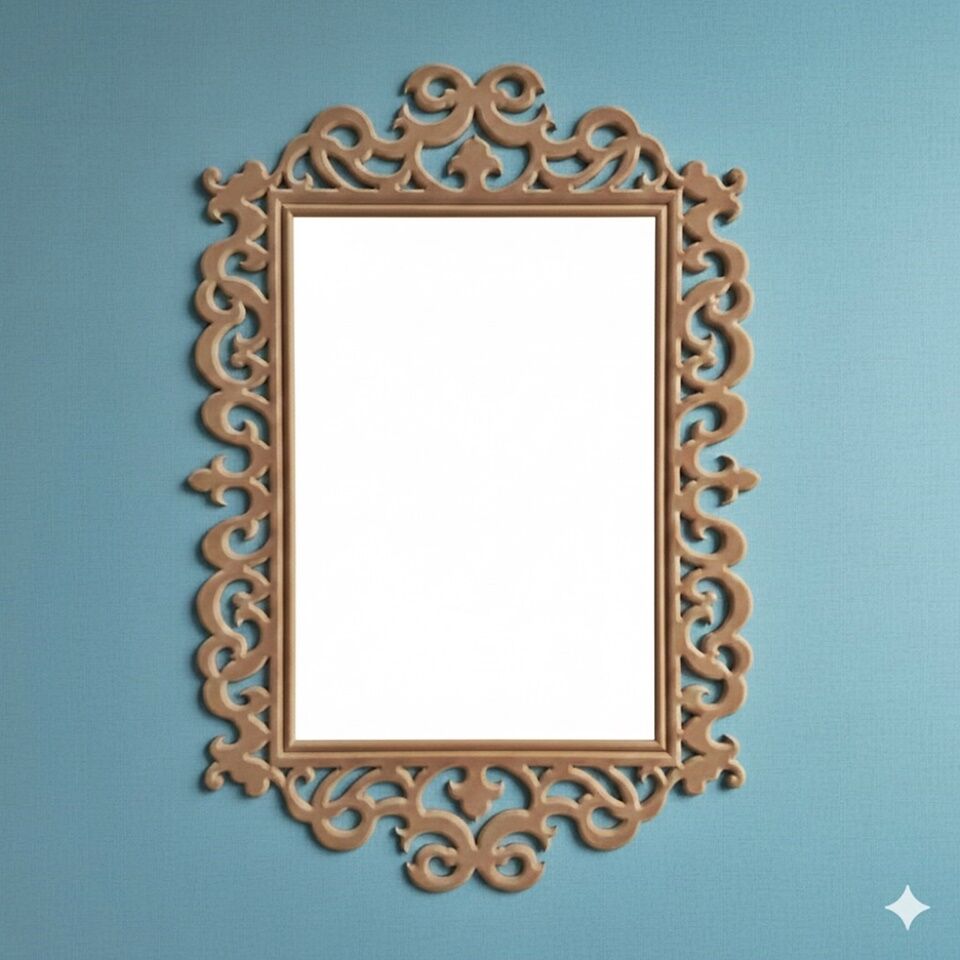 Ahşap Ayna Çerçevesi-01. CNC İşlemeli Ahşap Çerçeveler TDMAyna-00001