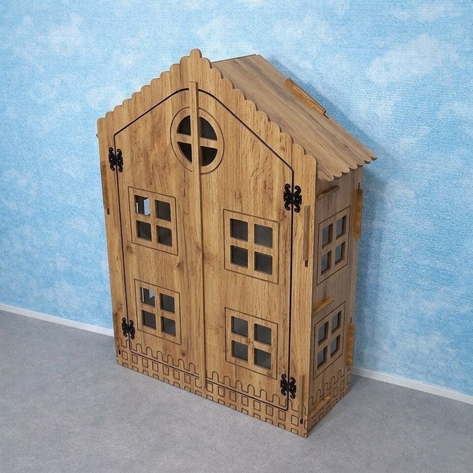 TDM Mobilya Bebek Oyun Evi,ahşap Çocuk Oyun Evi Oyun-34305