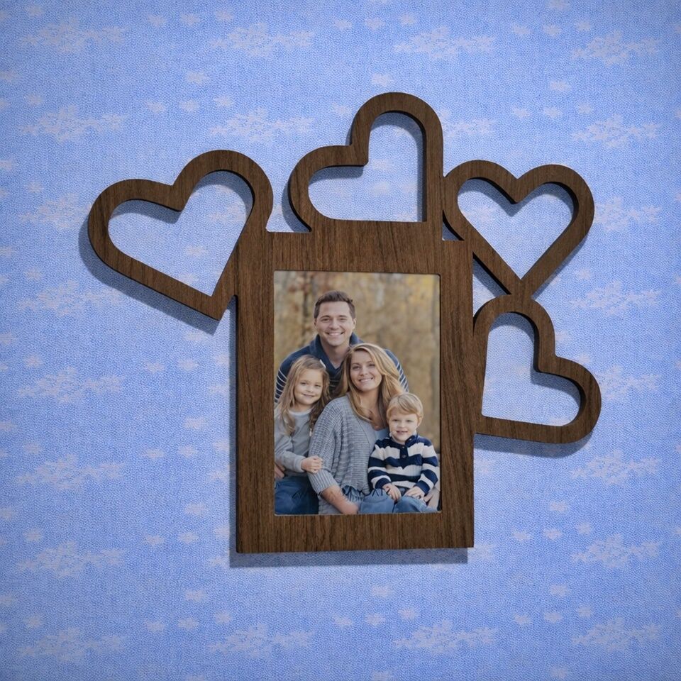 Ahşap Soy Ağacı Fotoğraf, Resim Çerçevesi: Çerçeve-04306 Ahşap