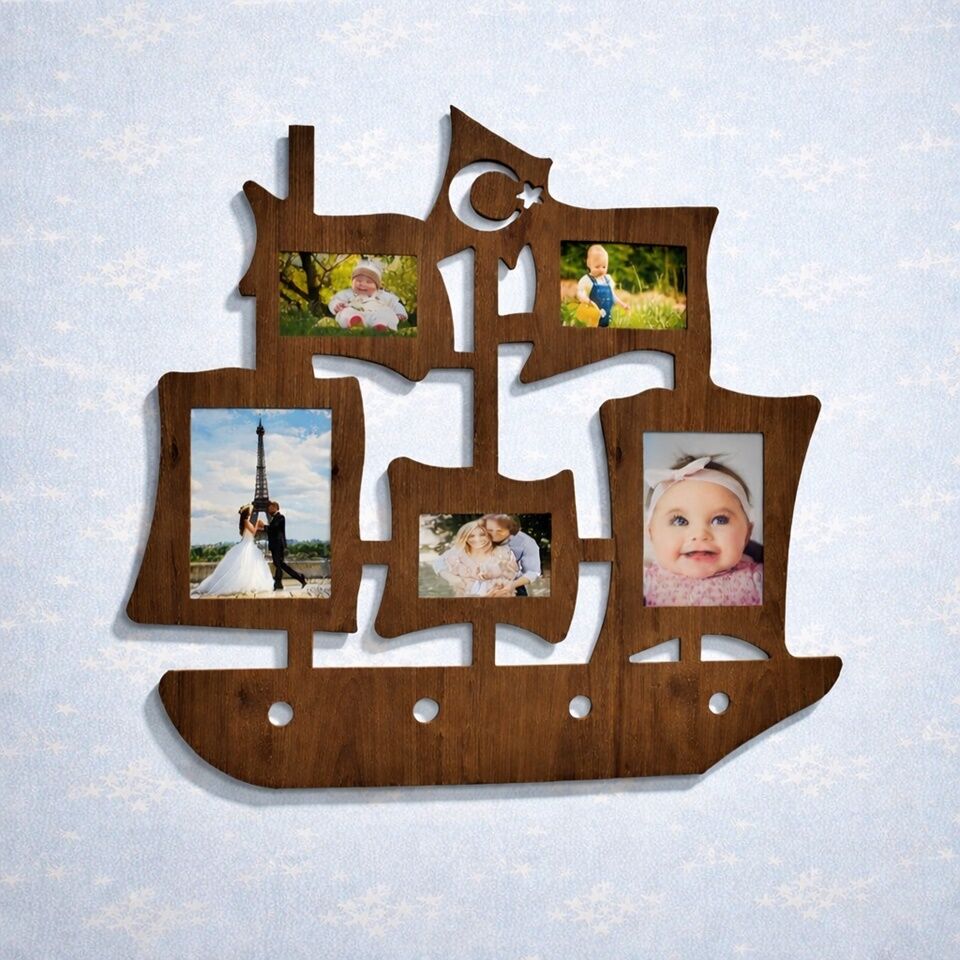 Ahşap Soy Ağacı Fotoğraf, Resim Çerçevesi: Çerçeve-04303 Ahşap