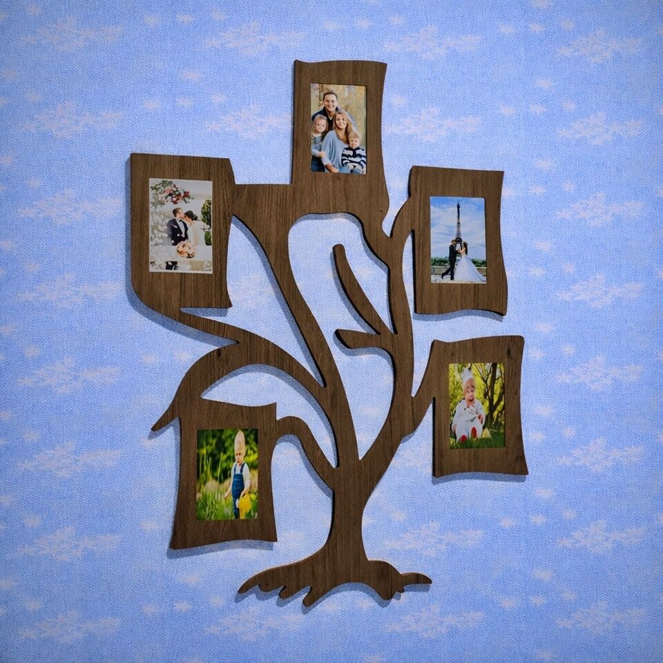 Ahşap Soy Ağacı Fotoğraf, Resim Çerçevesi: Çerçeve-04308 Ahşap