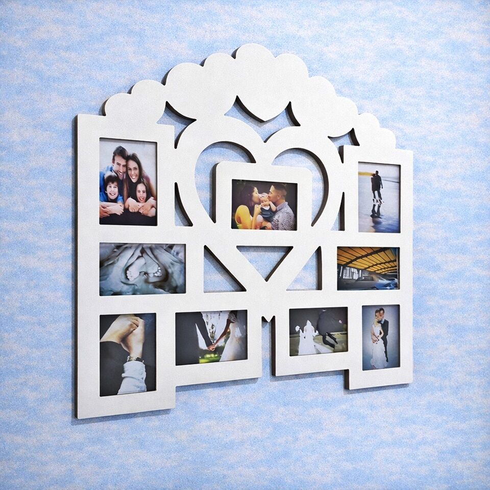 Ahşap Soy Ağacı Fotoğraf, Resim Çerçevesi: Çerçeve-04330 Beyaz