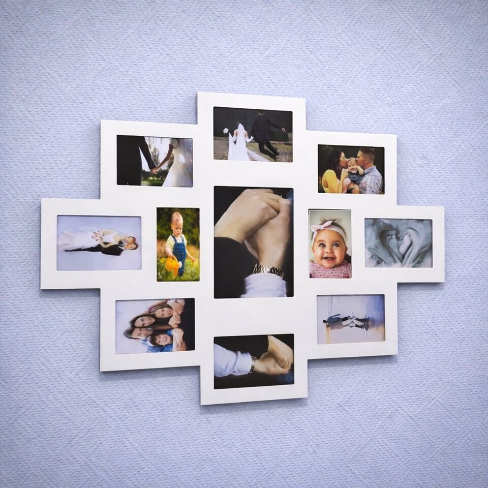 Ahşap Soy Ağacı Fotoğraf, Resim Çerçevesi: Çerçeve-04322 Beyaz